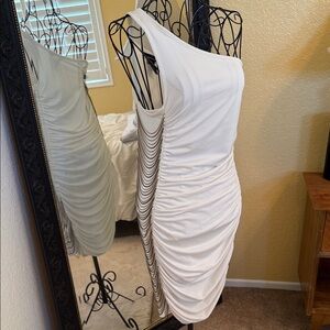 Moda International One-Shoulder White Dress